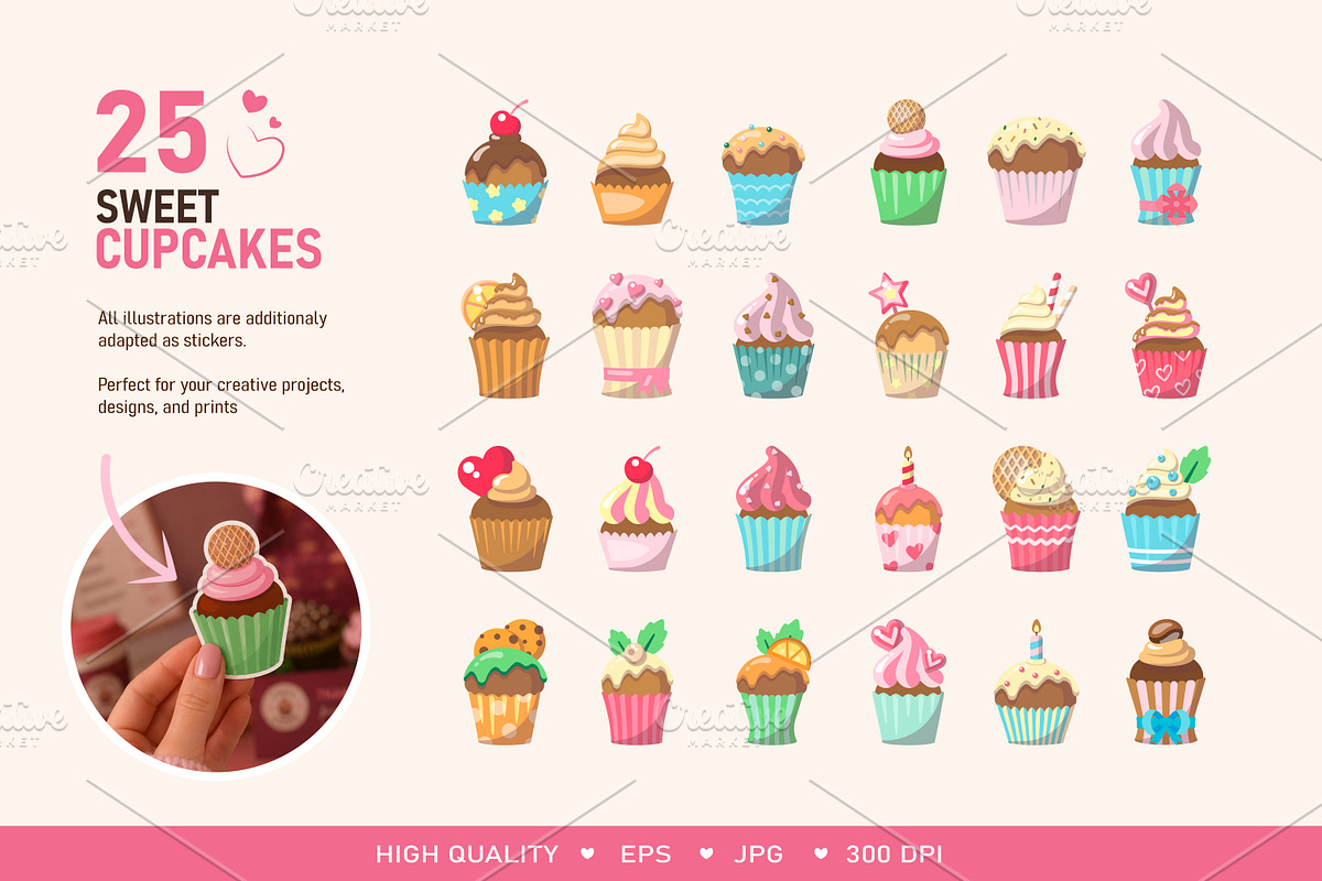 Cupcake Branding Kit, an Object Graphic by Multigon (Photo 2 of 6)