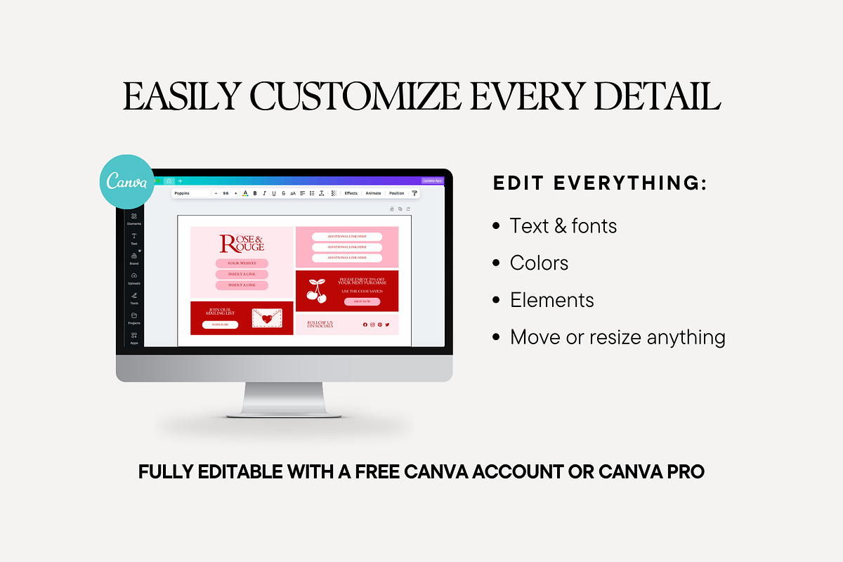 Canva Link In Bio Template, a Landing Page Template by Anna Design Studio (Photo 3 of 11)