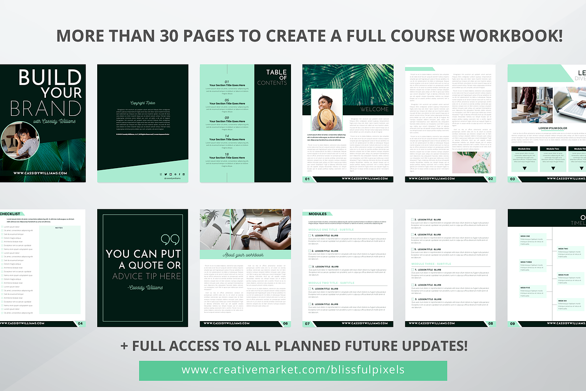 eCourse Workbook Template for Canva, a Magazine Template by Blissful Pixels (Photo 5 of 7)