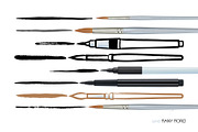 Ink & Watered Ink Brushes, a Brush Add-On by Side Project (Thumbnail 4 of 7)