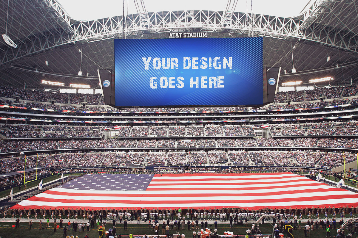 12 NFL Stadium Screen Mockup, a Mockup by Walentin