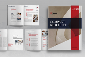 Bue and Red Business Brochure, a Brochure Template by Boris Cupac