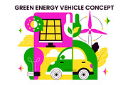 10 Green Energy Vehicle Illustration, a Transportation Illustration by denayunebgt (Thumbnail 4 of 4)