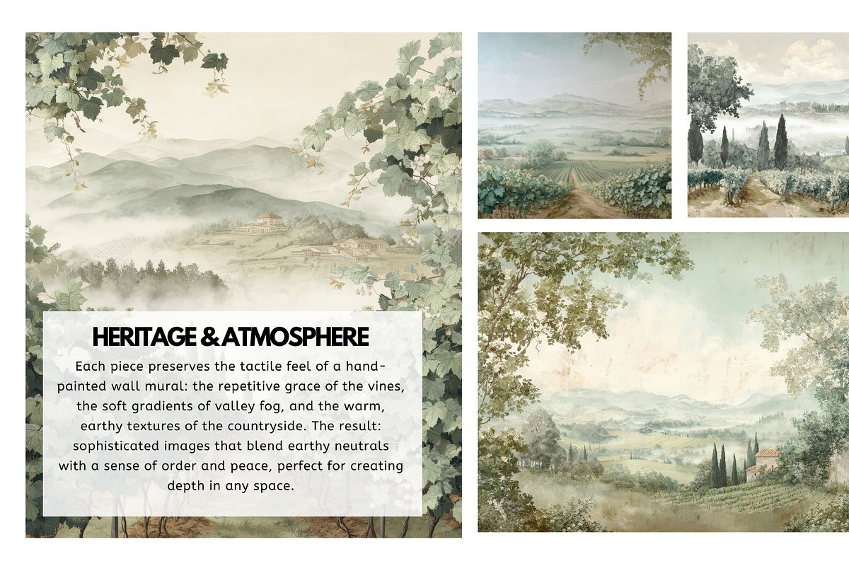 30+ Misty Vineyard Rows Bundle, a Decorative Illustration by Virgo Studio (Photo 4 of 6)