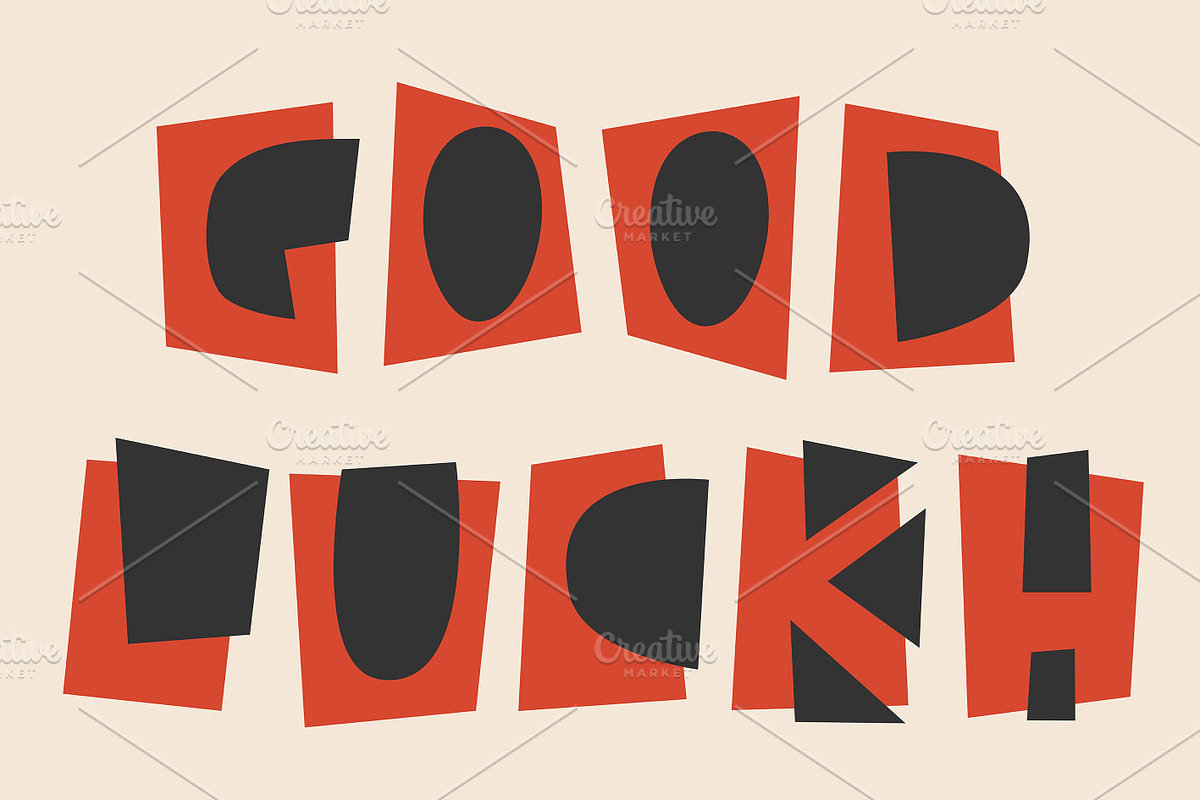 Minimal Paper Cut Collage Alphabet, an Object Graphic by C Design Studio (Photo 7 of 8)
