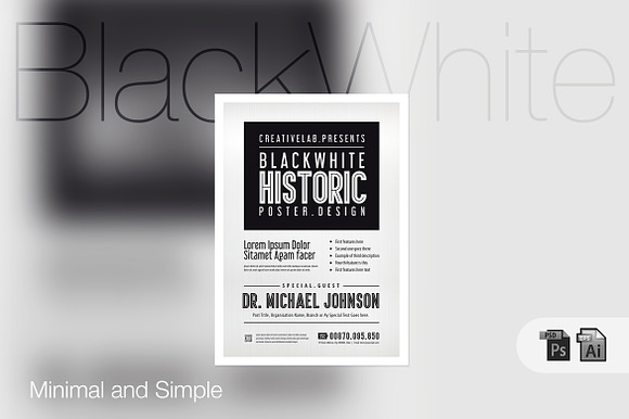 Black White Event Poster preview 2
