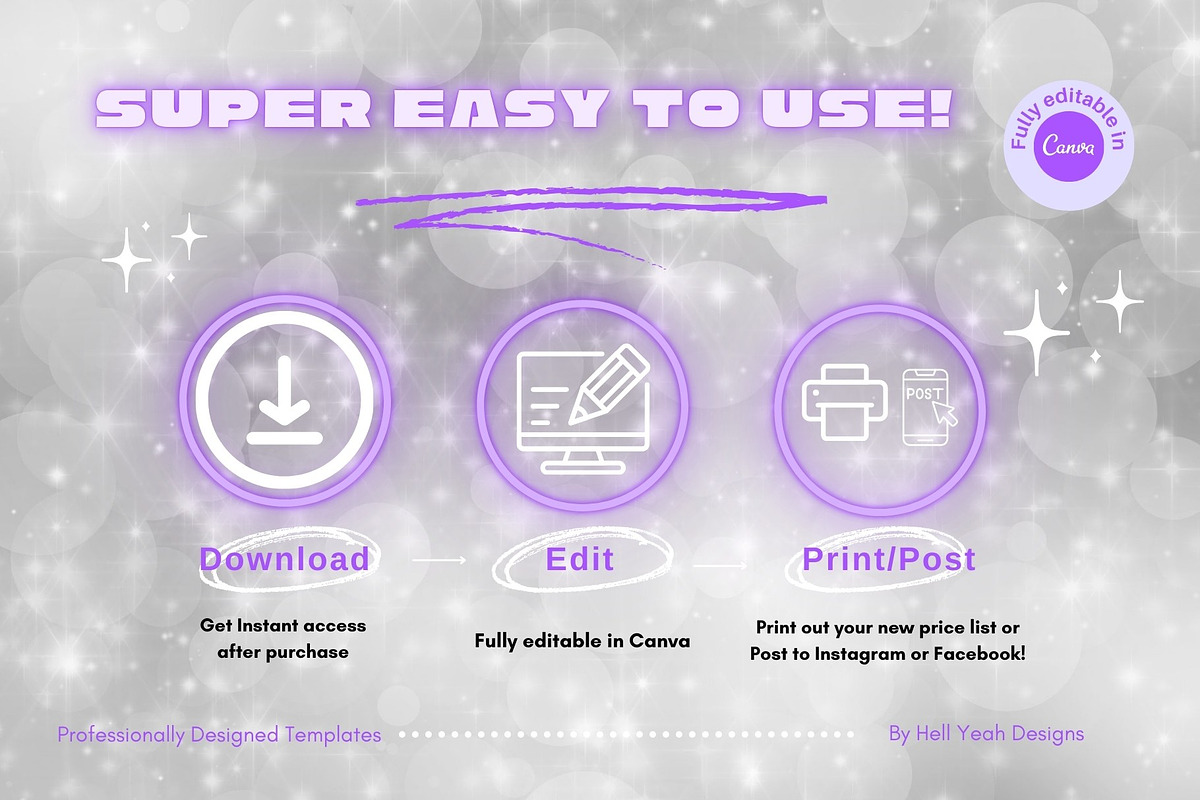 Glam Business Price Lists Templates, a Stationery Template by Hell Yeah Designs (Photo 4 of 6)