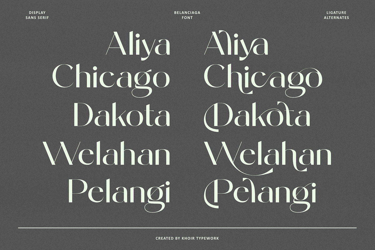 Belanciaga - Modern Sans Serif, a Sans Serif Font by Khoir (Photo 7 of 11)