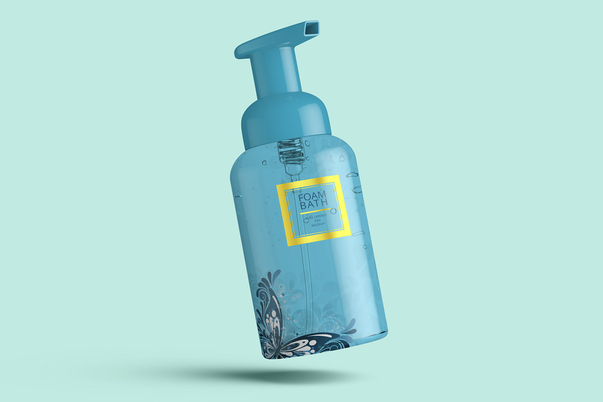 Foaming Soap Dispenser Bottle Mockup, a Cups & Container Mockup by Digitalphaser (Photo 5 of 8)