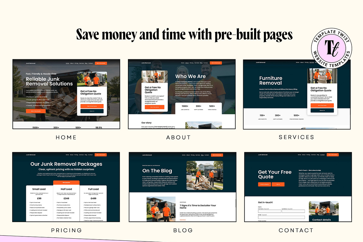 Junk Removal Squarespace Website, a Squarespace Template by Template Twist Shop (Photo 4 of 9)