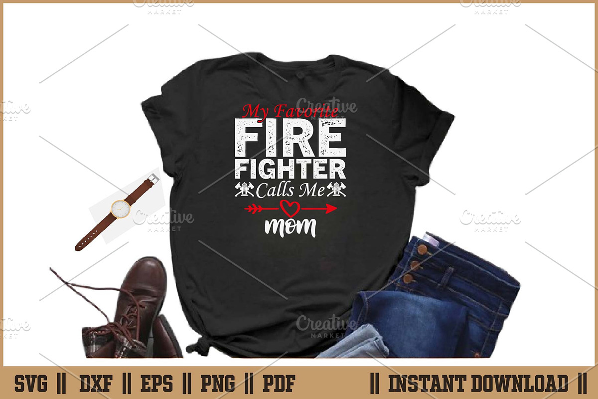 My Favorite Firefighter Calls Me Mom, an Illustration by Handy Arts Studio (Photo 2 of 3)