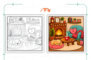 Cozy Hygge Moment Coloring Book, a Decorative Illustration by Ink Gallery (Thumbnail 7 of 8)