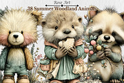 Summer Woodland Animals Clipart, a Seasonal Illustration by Rose Art (Thumbnail 1 of 6)