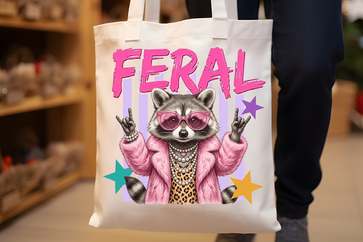 Feral Funny Raccoon PNG, a Work Illustration by Sublimation Artist (Photo 8 of 9)