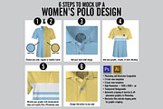 Women's Polo Shirt Mockup Templates, a Shirt Mockup by TheVectorLab (Thumbnail 2 of 3)