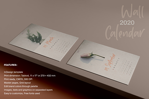 Wall Calendar 2020 Layout