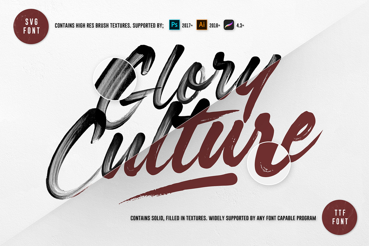 Glory Culture SVG Font + Extras preview 5
