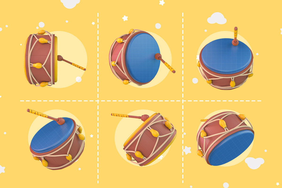 Cartoon Ramadan Drum Kit, a Product Mockup by Qaleb Studio (Photo 4 of 5)