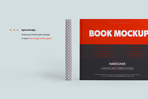 Book Mockups Hard Cover Landscape 2