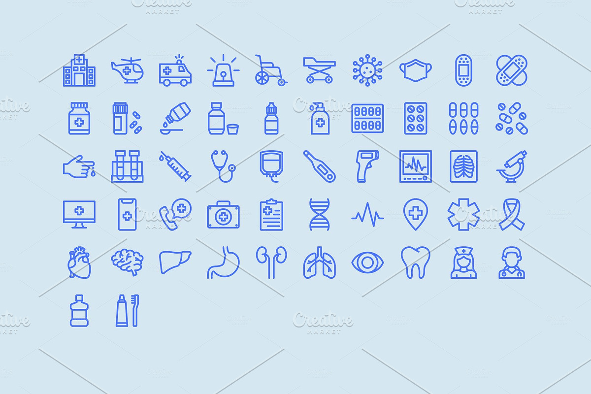 Medical Line Icons, an Outline Icon by Abstracto-Create (Photo 5 of 6)