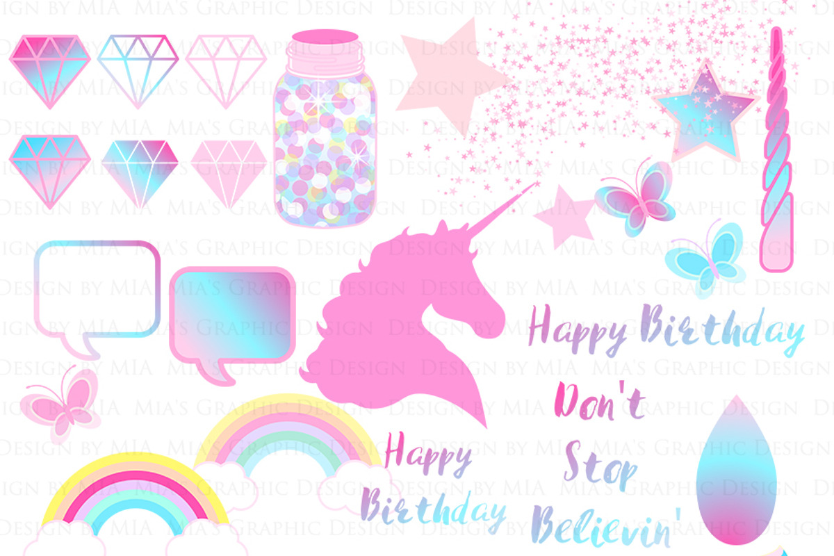 Magical Unicorns, Einhorn, Pink, an Illustration by Mia's Graphic Design (Photo 6 of 9)