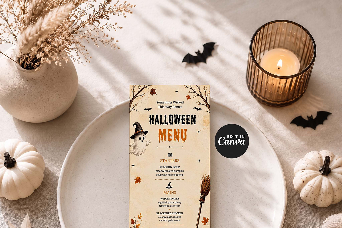Halloween Menu Template, an Invitation Template by Arslan (Photo 4 of 5)