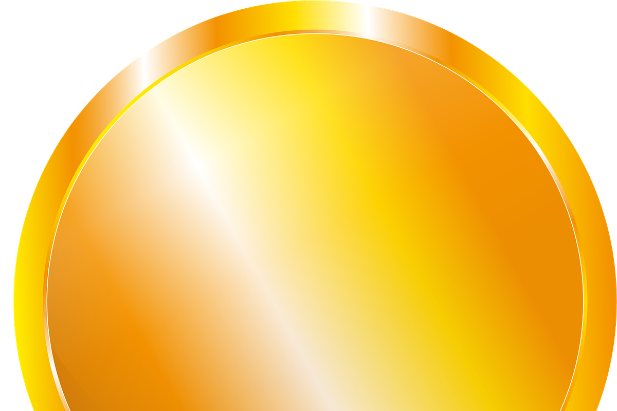gold round medal, an Icon by JYa_Design