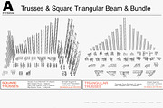 Trusses Collection - 129 PCS Modular, a Furniture 3D Model by akerStudio (Thumbnail 2 of 88)