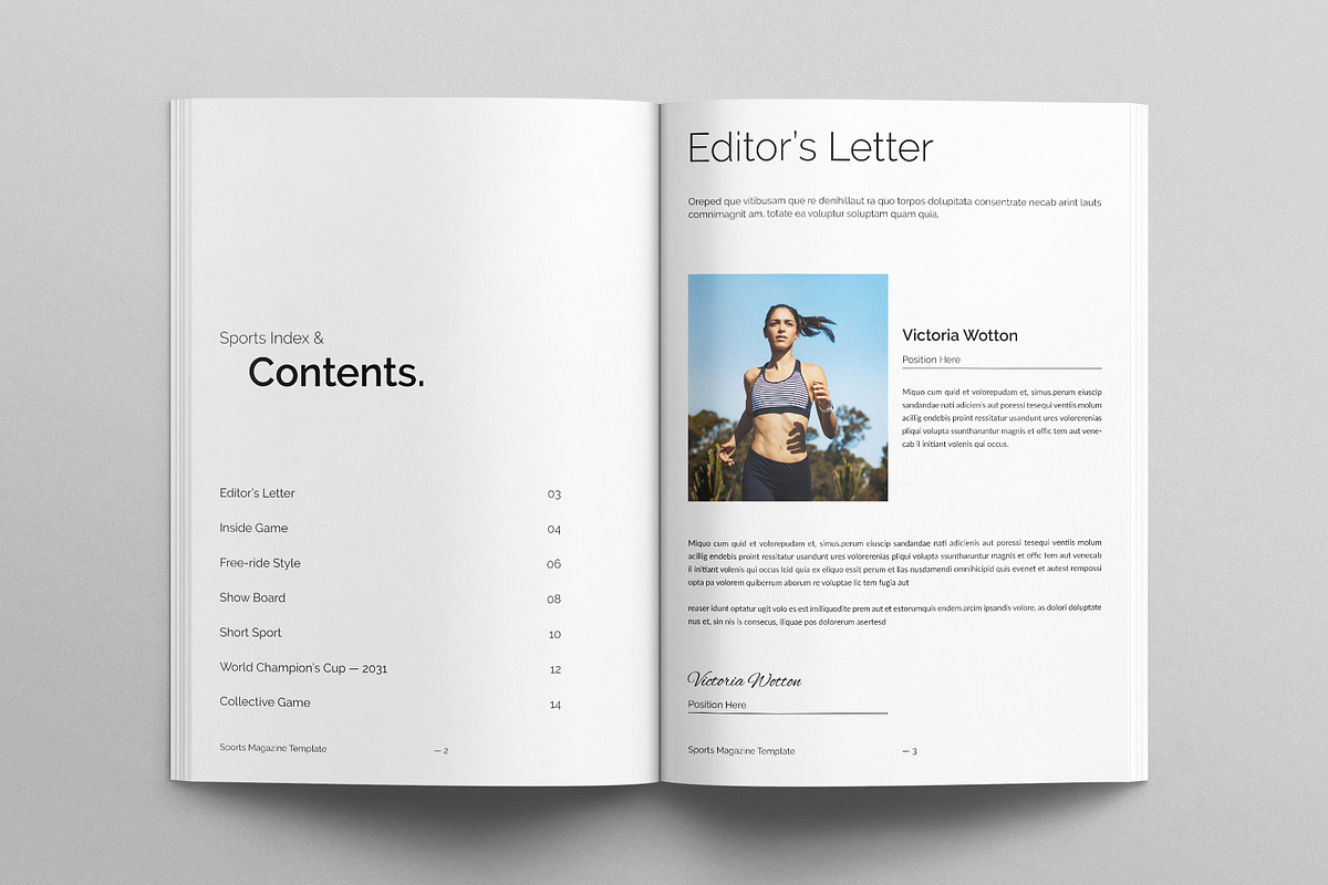 Sports Magazine Template, a Magazine Template by E-Type (Photo 2 of 7)