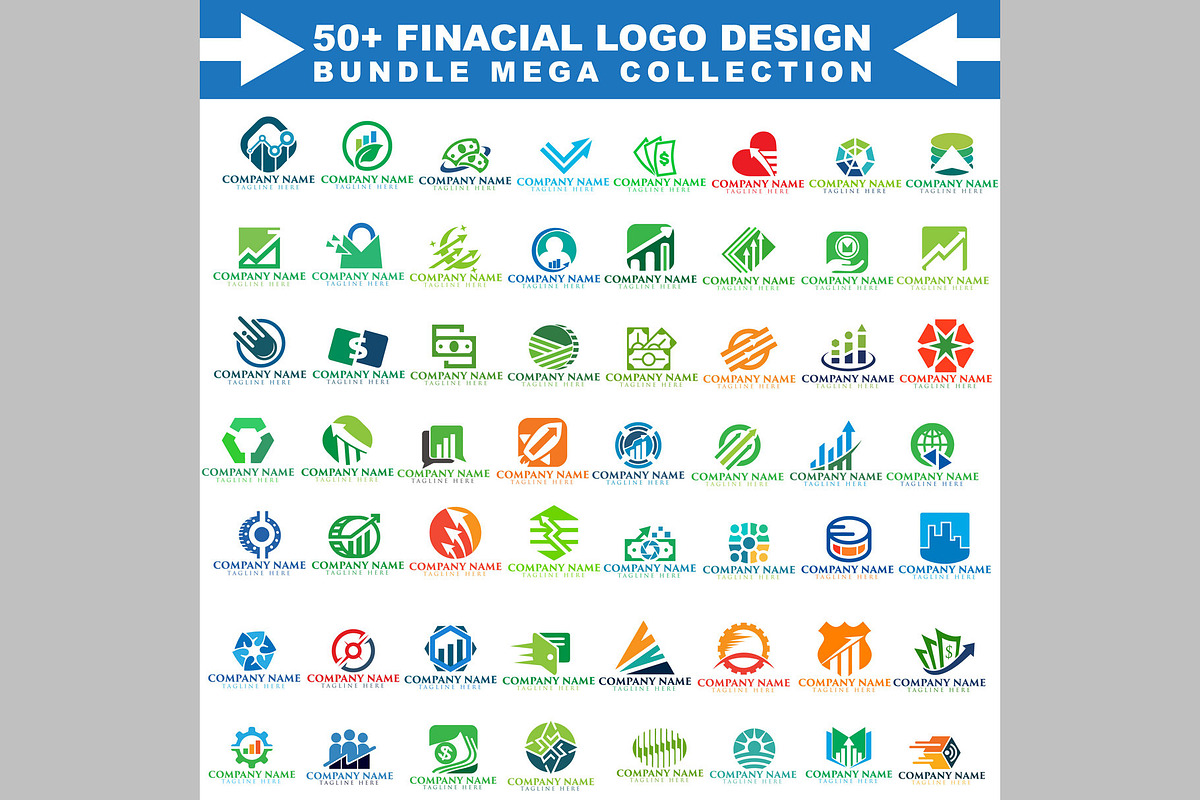 Mega-Bundle 50+ Professional Logos, a Branding & Logo Template by ArmanHossen75