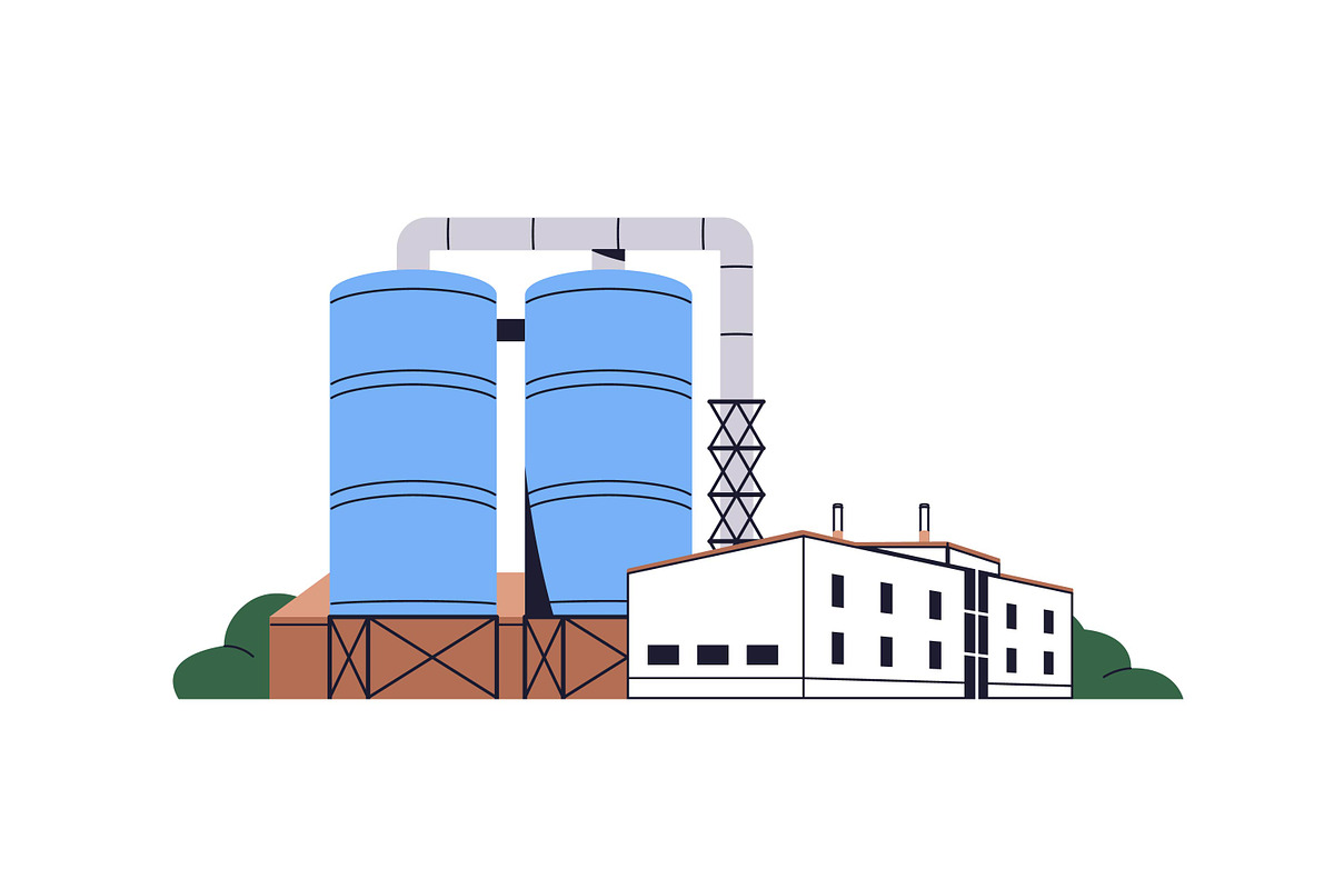 Factories, industry plants set, an Object Illustration by PaperTrident (Photo 2 of 9)
