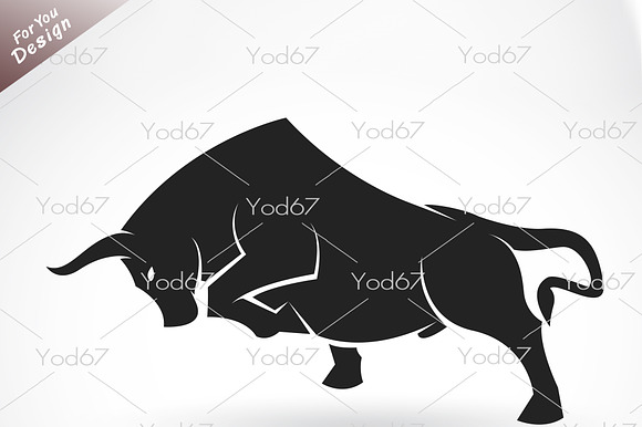 Vector Of Bull Designs. Animal.