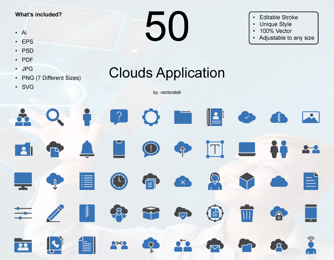 Cloud Application, an Outline Icon by Vector Stall | Creative Market