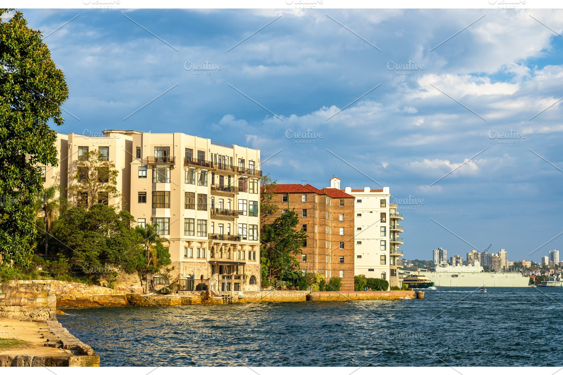 Skyline of kirribilli at sunset sydney stock photo containing australia and, an Architecture Photo by Leonid Andronov