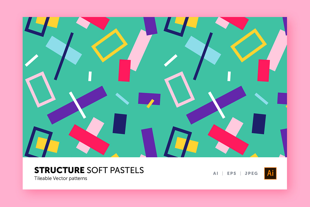 Soft Pastels Patterns, a Pattern Graphic by Designnina Shop (Photo 6 of 18)