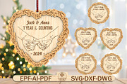 Christmas Couple hands Ornament Svg, a Pattern Graphic by Lasercutiny (Thumbnail 1 of 2)