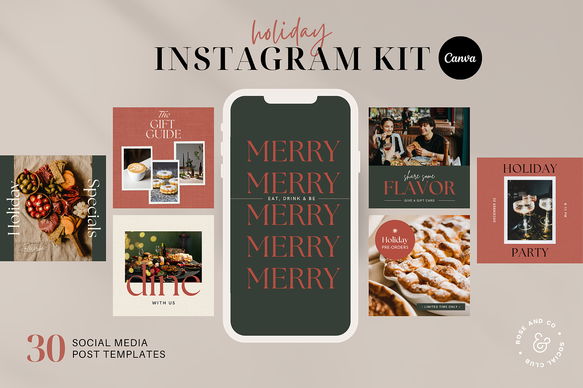 Canva Instagram Kit | Holiday, a Social Media Template by Rose & Co. (Photo 1 of 7)