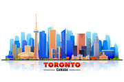 Toronto Canada city skyline, an Illustration by Sky and glass (Thumbnail 1 of 5)