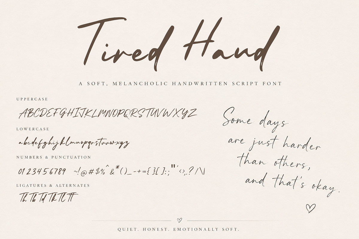 Tired Hand, a Handwritten Font by LetterStock (Photo 6 of 7)
