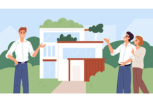 Mortgage credit service. Broker, an Object Illustration by Vectorbuum
