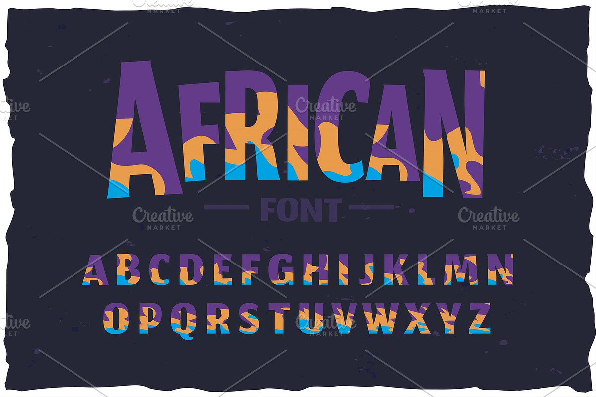 OTF color font! Funny african style