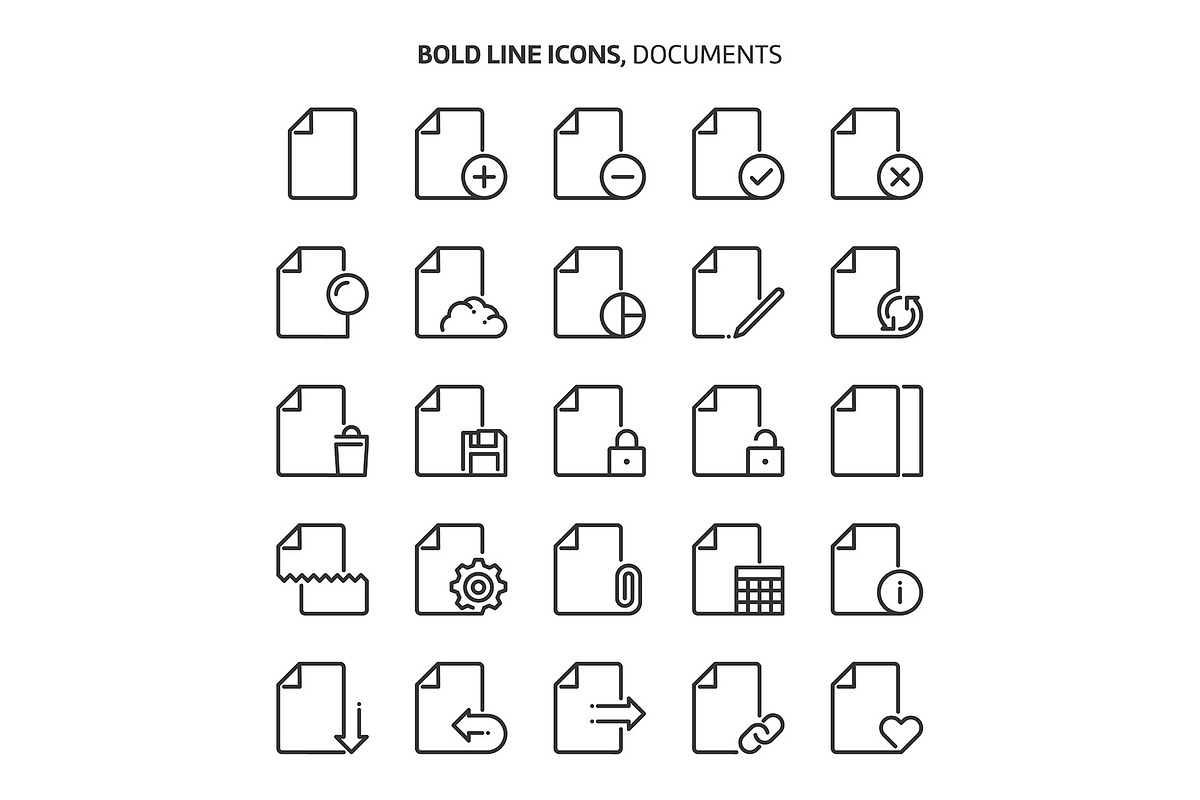 Bold Line Icons, an Outline Icon by Howcolour (Photo 24 of 151)
