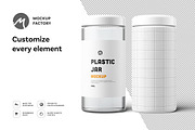 Plastic Jar Mockup, a Cups & Container Mockup by Mockup Factory (Thumbnail 2 of 3)