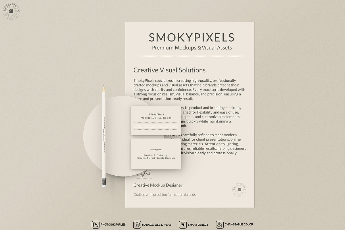 Premium Stationery Mockup Set, a Product Mockup by SmokyPixels (Photo 5 of 6)
