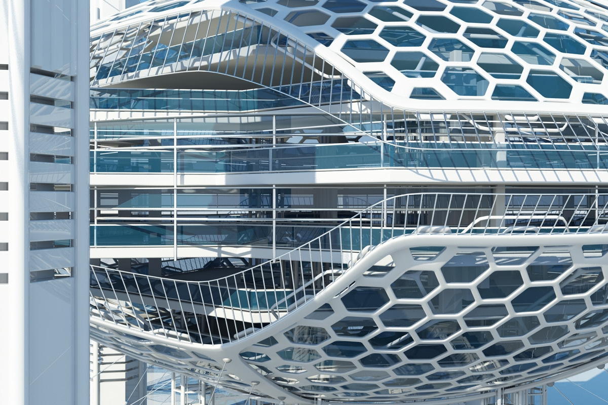 Futuristic Skyscraper HD 16, an Architecture 3D Model by Giimann (Photo 13 of 16)