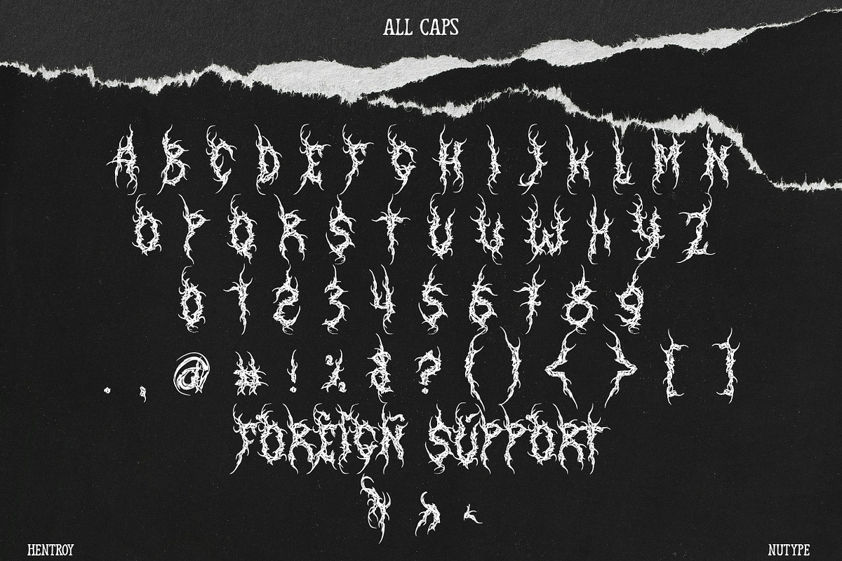 Hentroy - Black Metal font, a Blackletter Font by NuType (Photo 9 of 9)