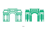 Asian Capitals - Landmark Icon Set, an Outline Icon by Jozsef Balazs-Hegedus (Thumbnail 4 of 6)