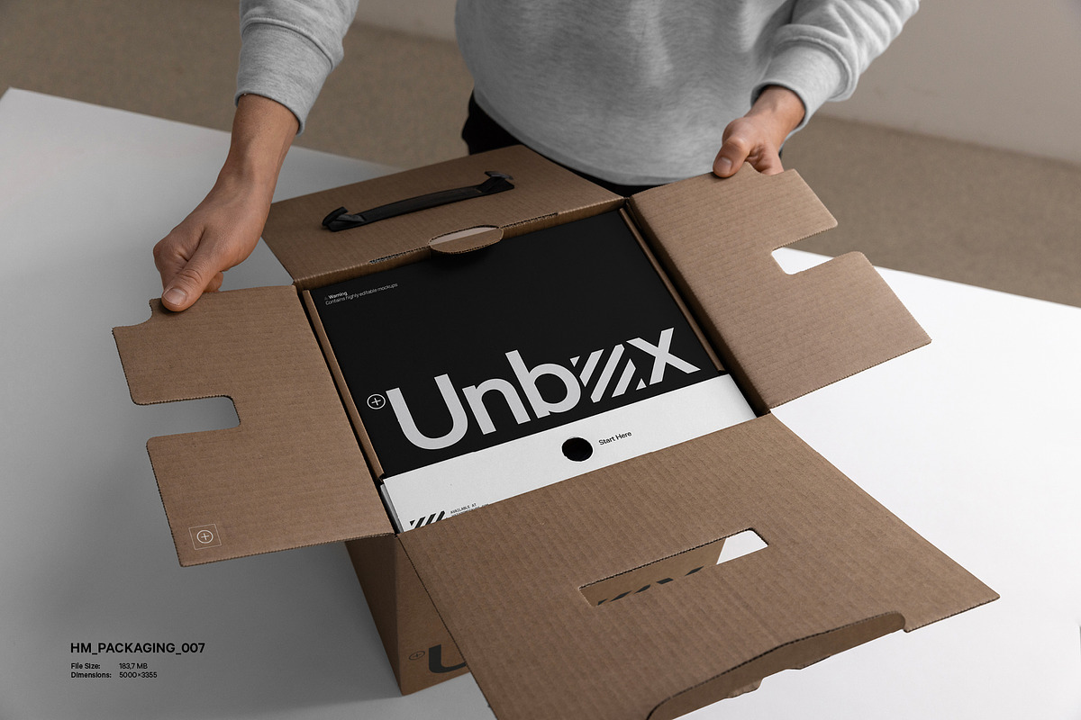 12x Unboxing Mockup Bundle, a Packaging Mockup by HAZARD MOCKUPS (Photo 12 of 15)