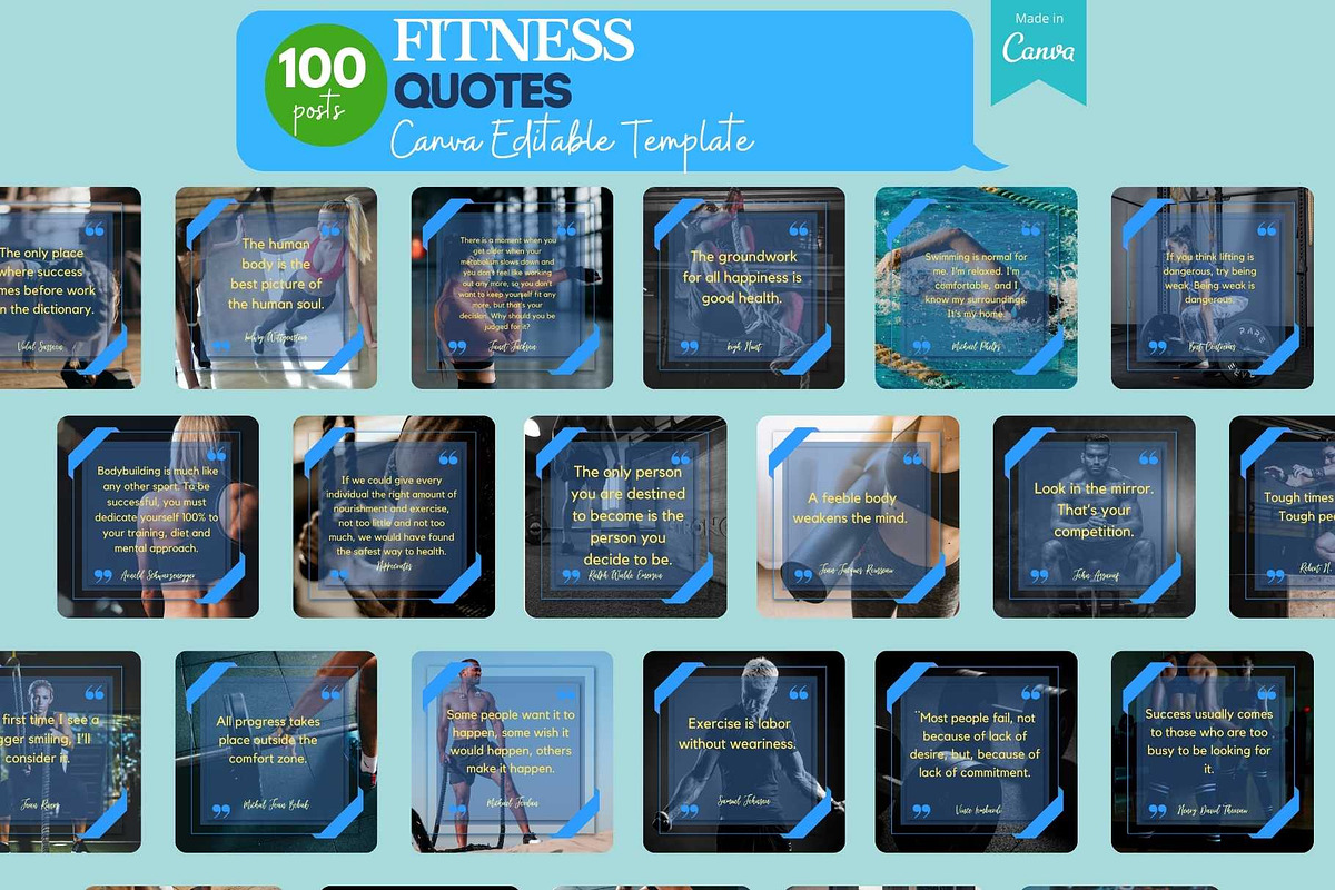 Health & Fitness Bundle -Canva Posts, a Social Media Template by Viral Content Design (Photo 13 of 19)