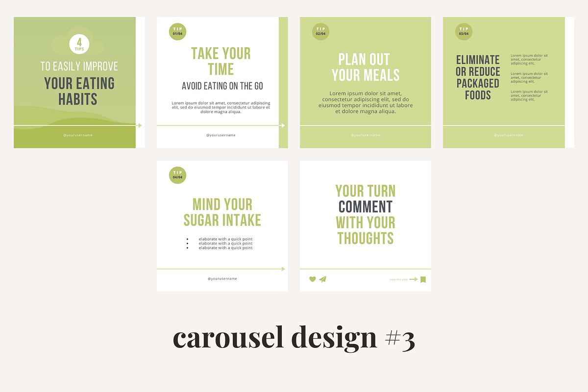 Instagram Carousel Templates, a Social Media Template by Brand Spanking You (Photo 6 of 9)